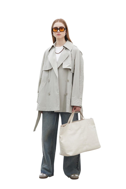 Lissabon Oversized Trenchcoat Grün