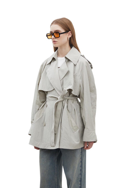 Lissabon Oversized Trenchcoat Grün