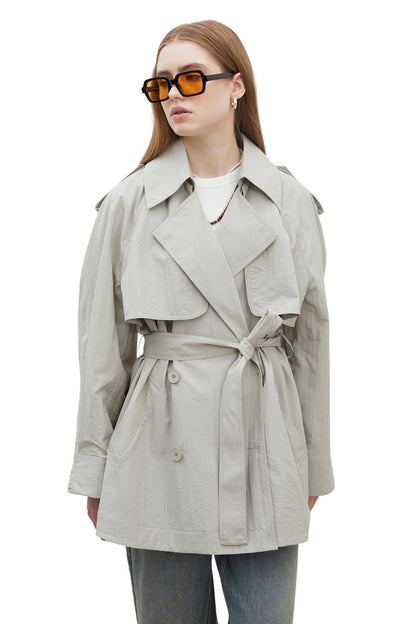 Lissabon Oversized Trenchcoat Grün