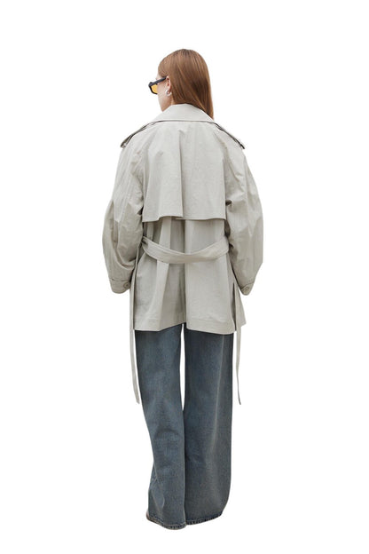 Lissabon Oversized Trenchcoat Grün