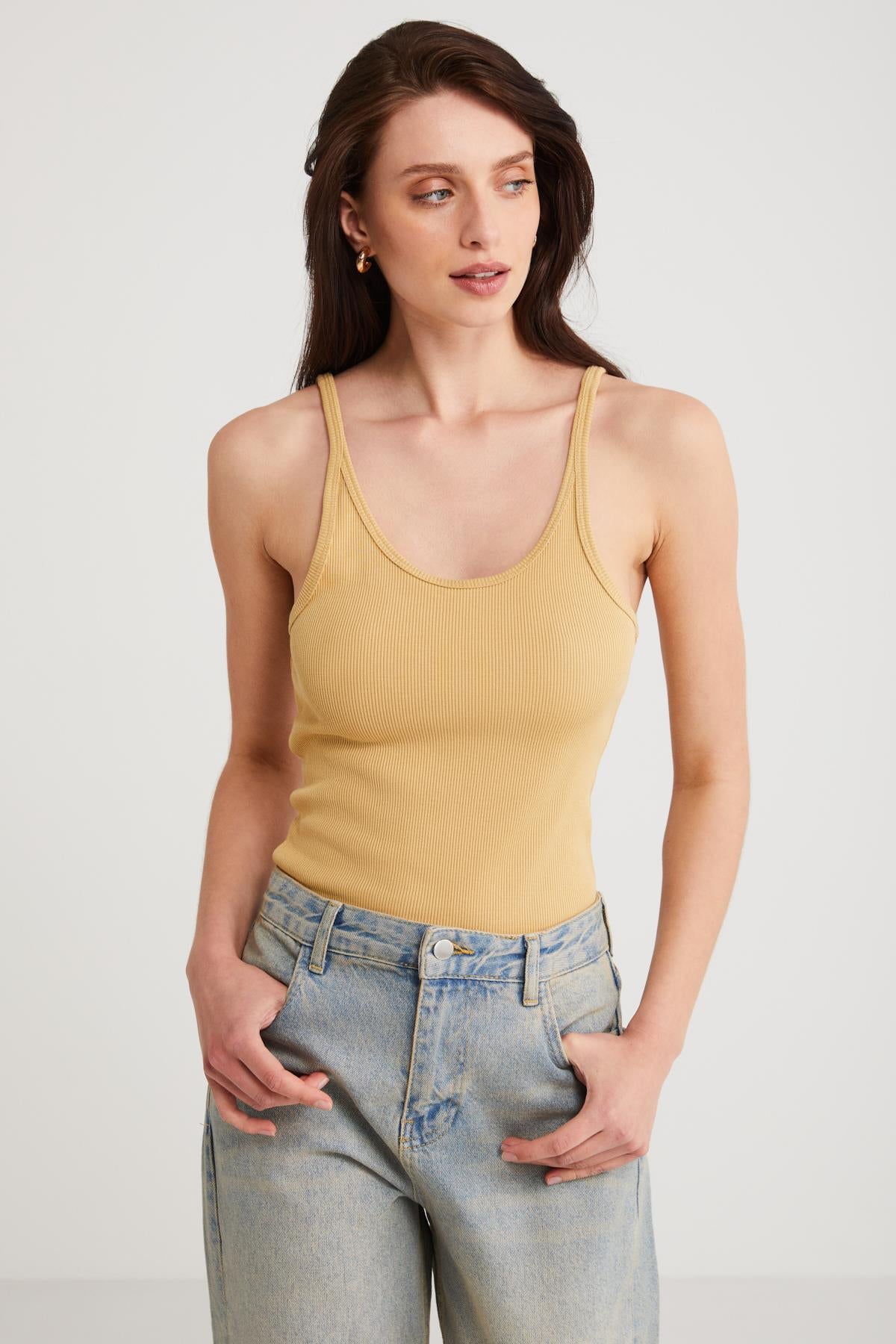 Lizeth Slim Fit Spaghettiträger Top