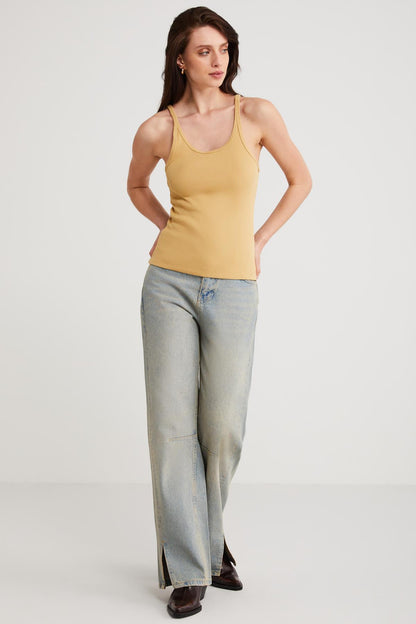 Lizeth Slim Fit Spaghettiträger Top
