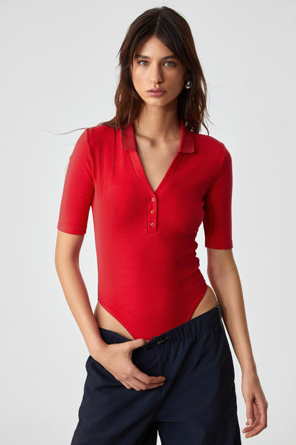 LOKKISER Damen Knopfbluse