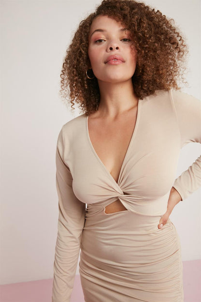LORENA Strickkleid Slim Plus Size