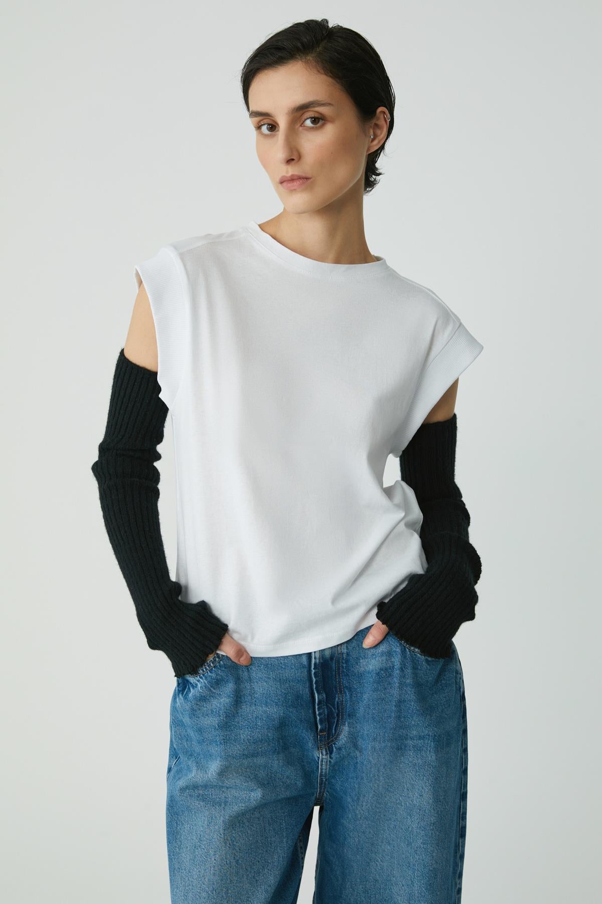 ETHIQUET LORI Damen Baumwoll-Tanktop Weiß