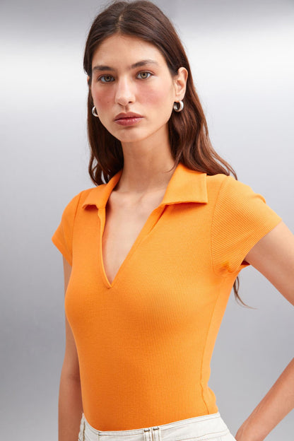 LUIGINA Damen Bio-Baumwoll-Polobluse