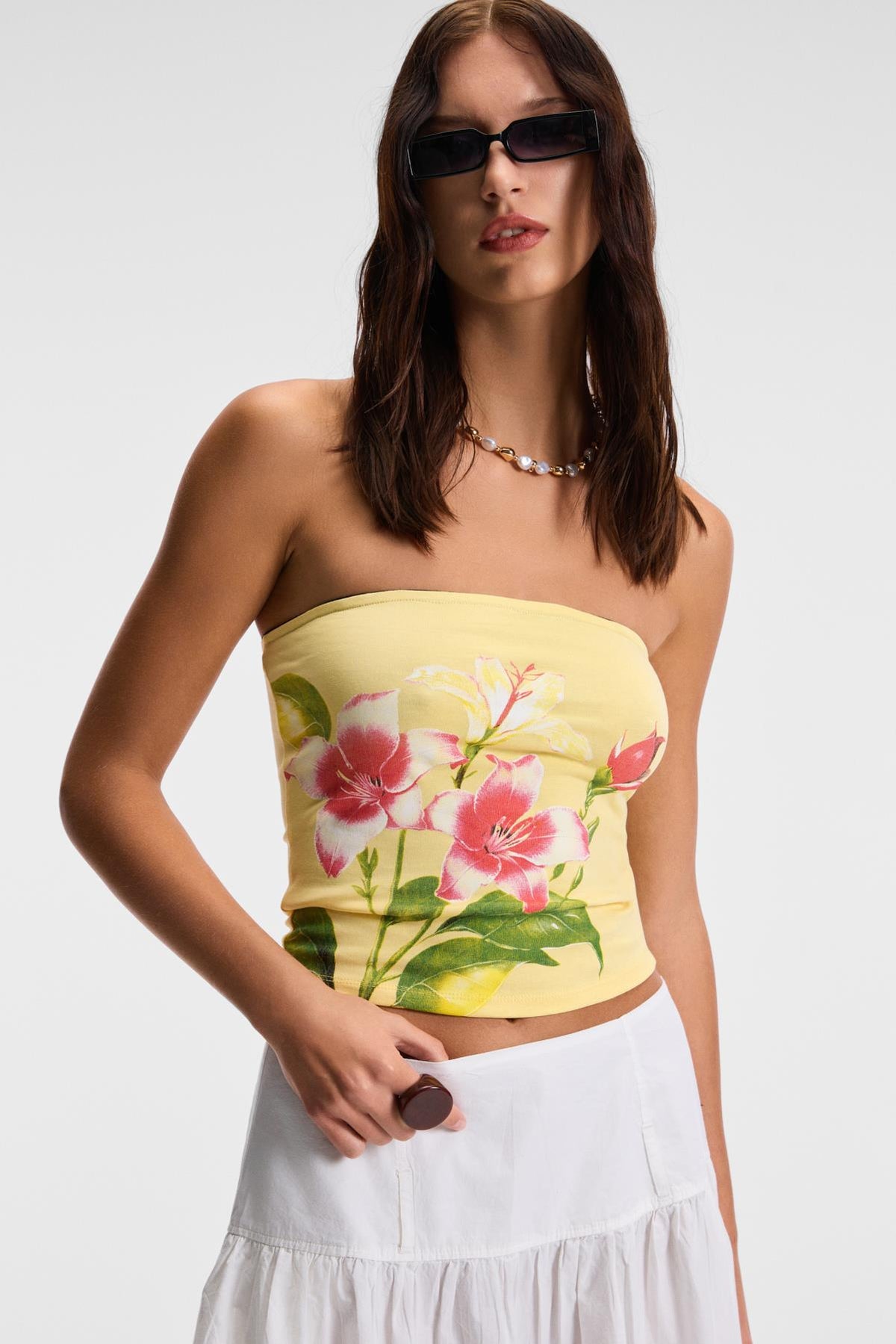 LUNESSA Damen Trägerloses Top