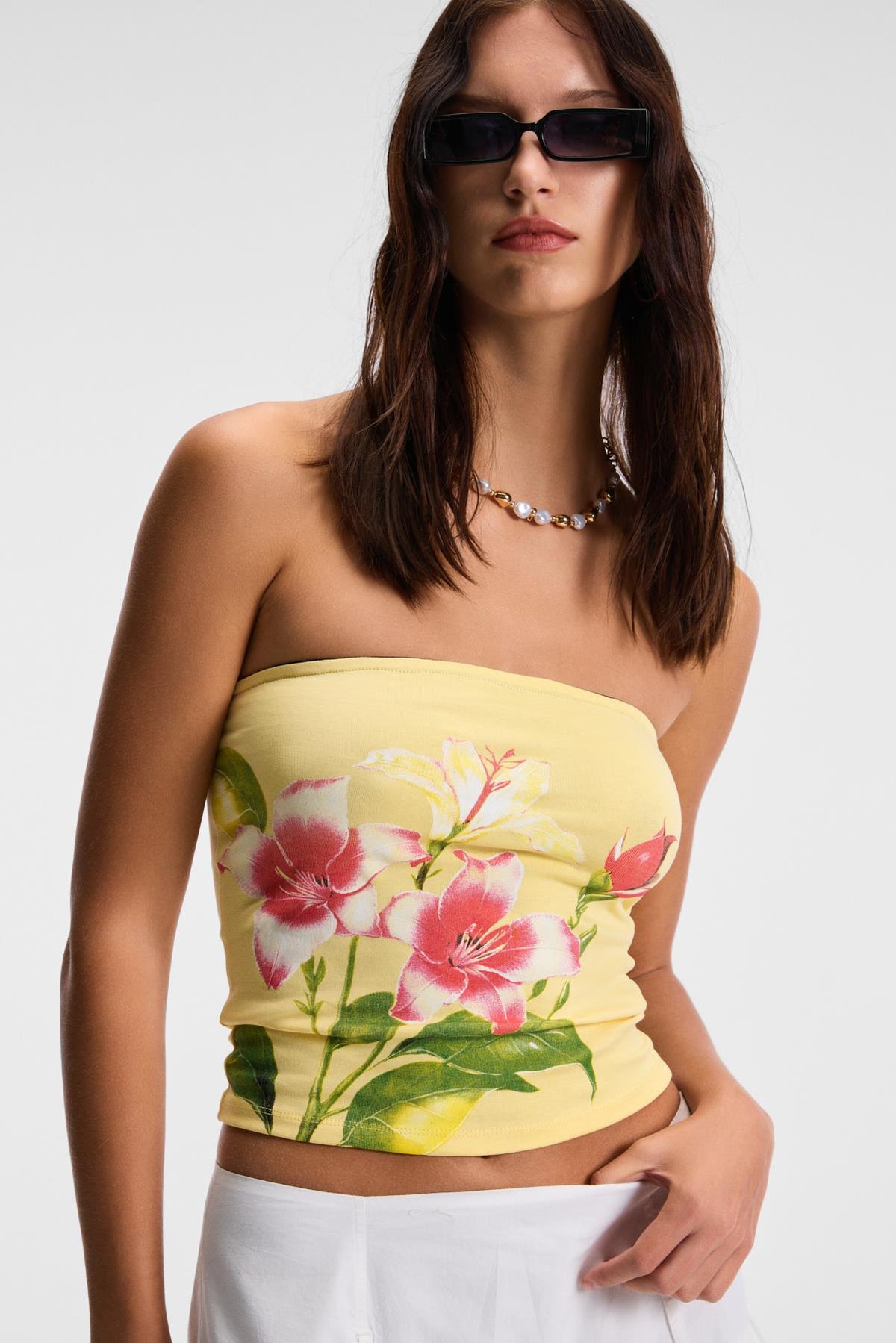 ETHIQUET LUNESSA Damen Trägerloses Top Gelb
