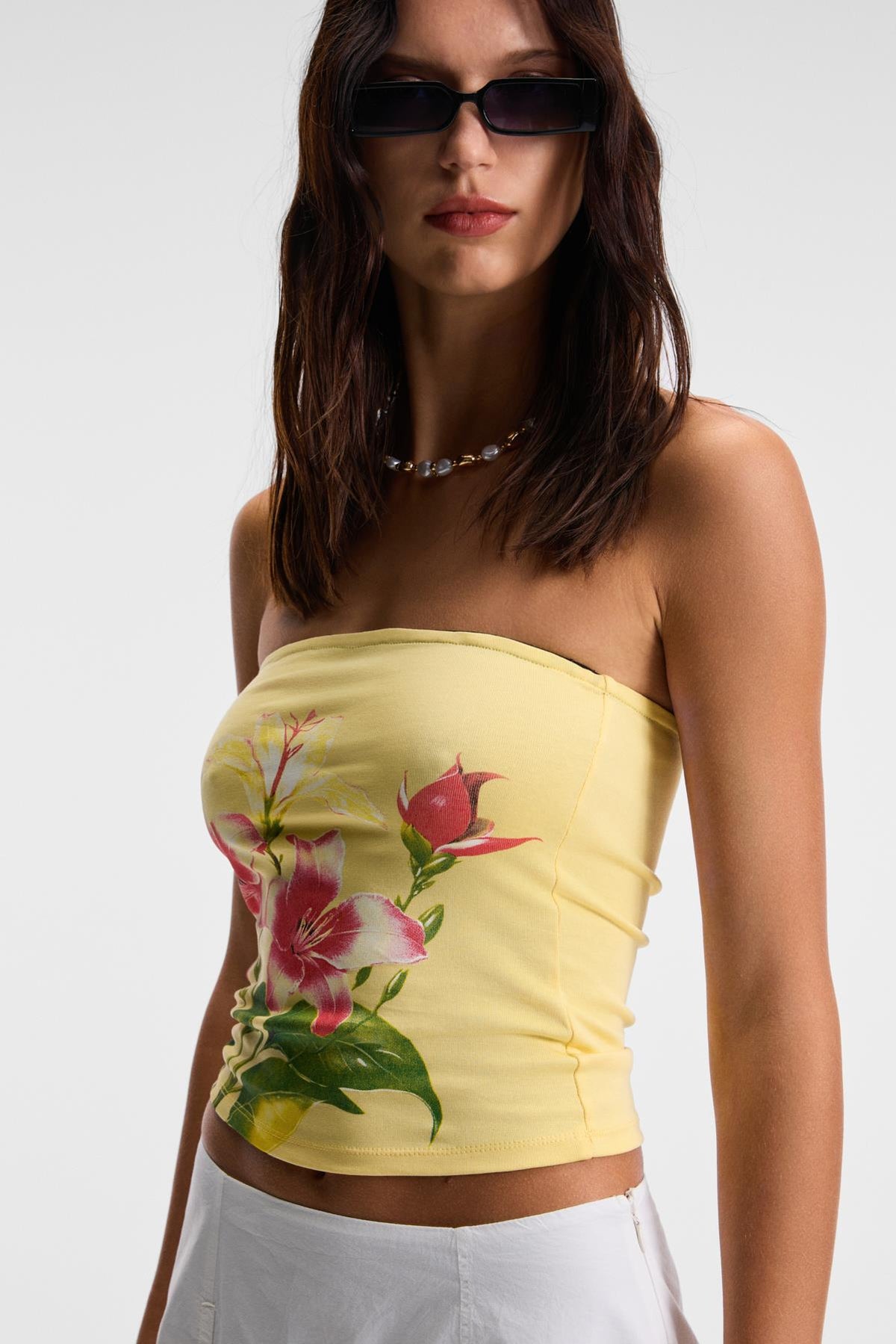 LUNESSA Damen Trägerloses Top