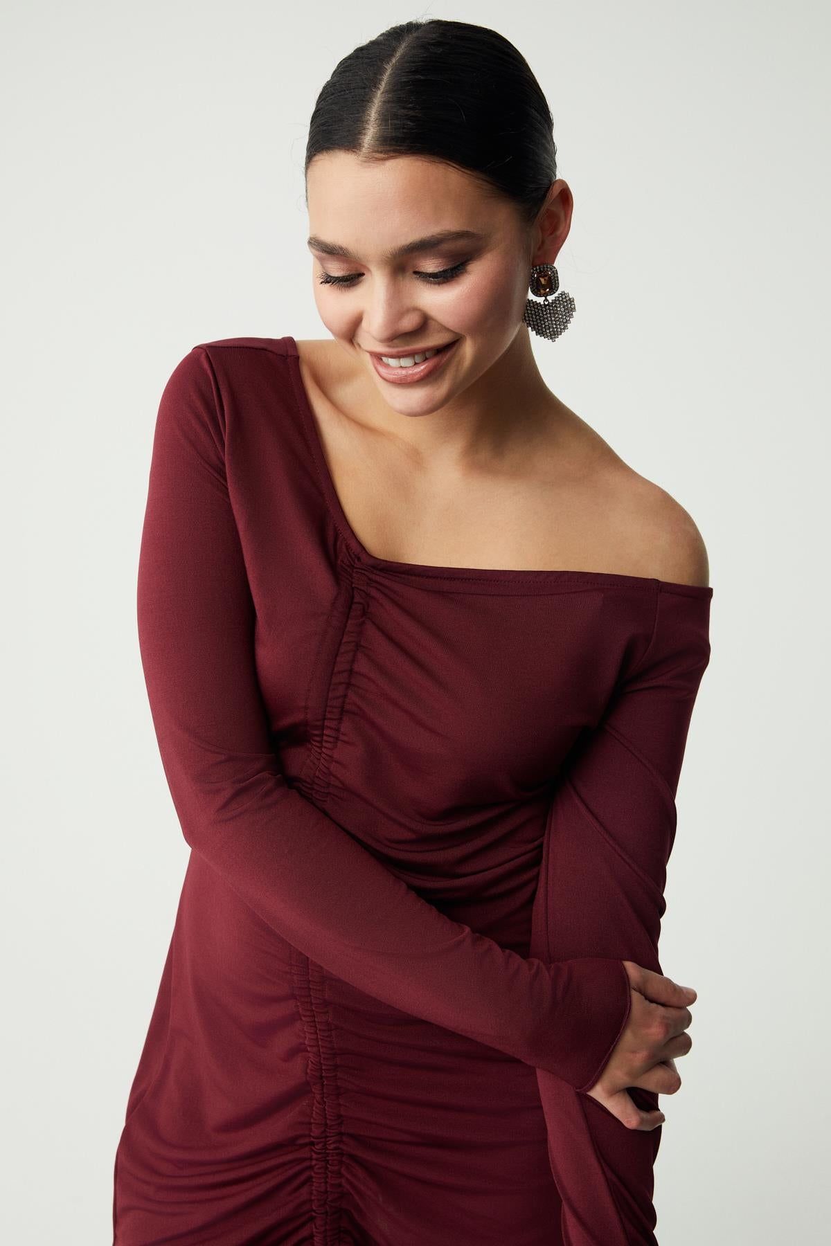 ETHIQUET LYNXBB Kleid Große Größen Bordeaux
