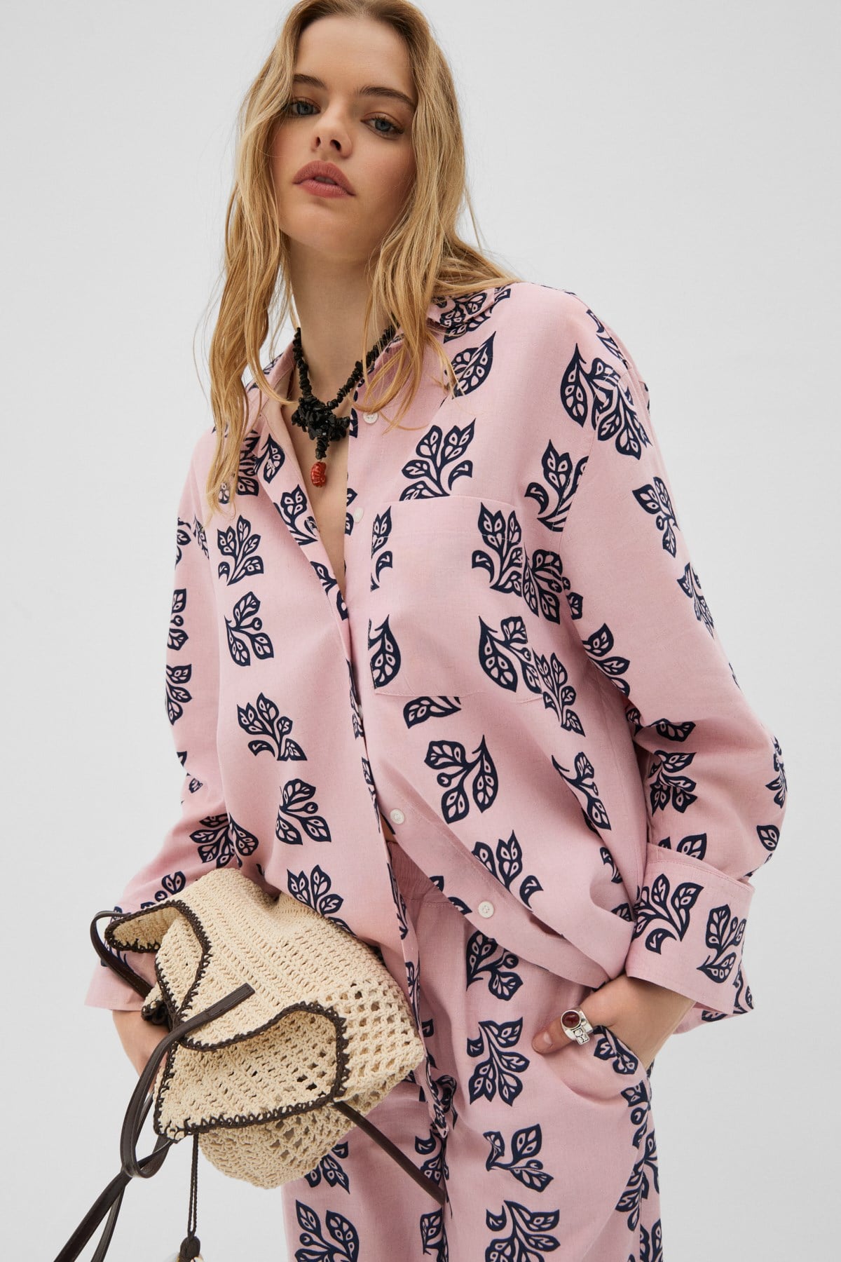 GRIMELANGE MAIA Damen Leinenmischung Bluse Flieder