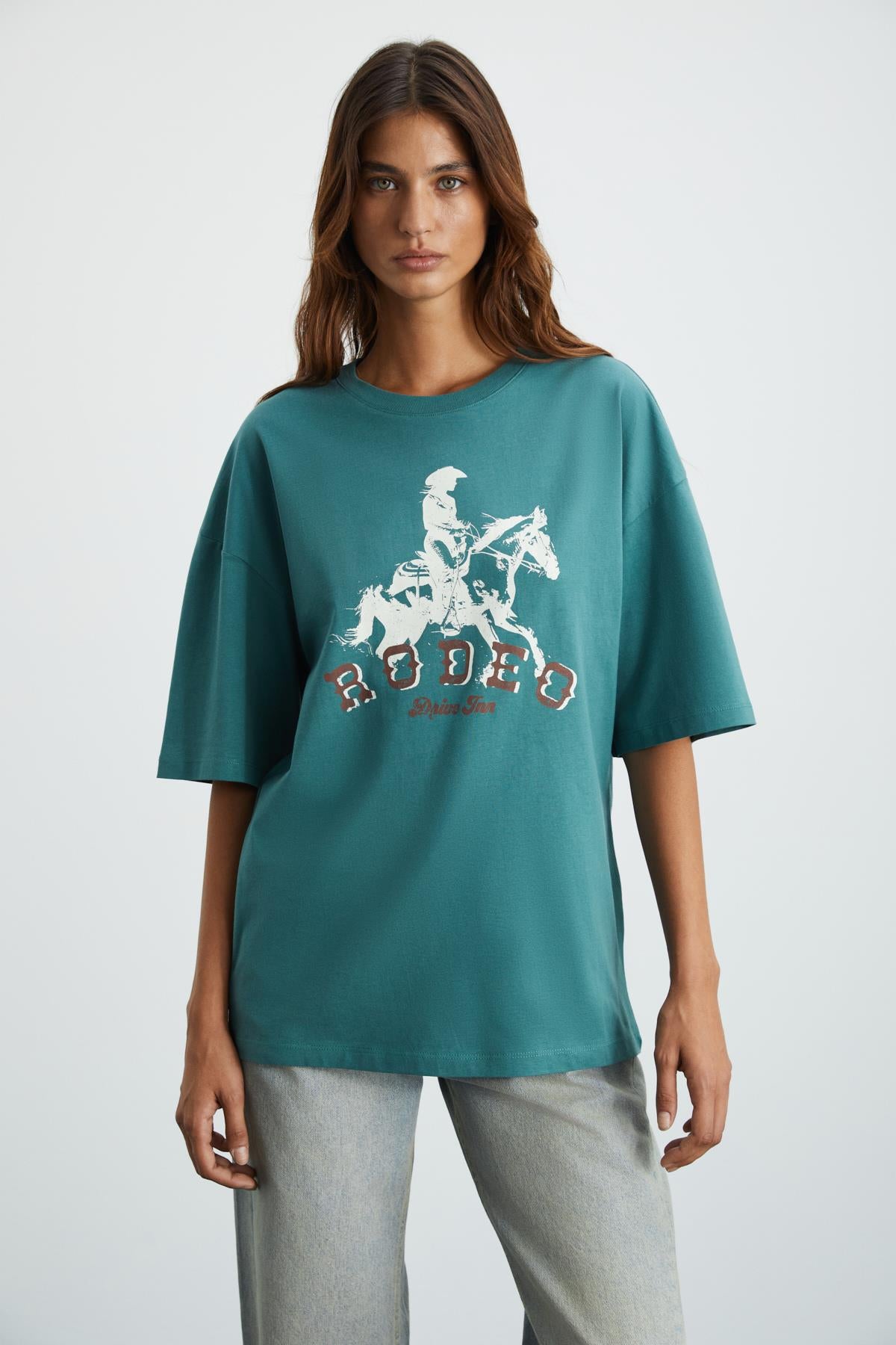 GRIMELANGE MAJER Damen Western Print Shirt Green
