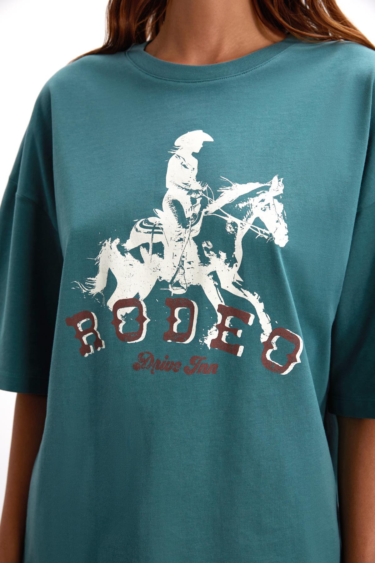 GRIMELANGE MAJER Damen Western Print Shirt Green