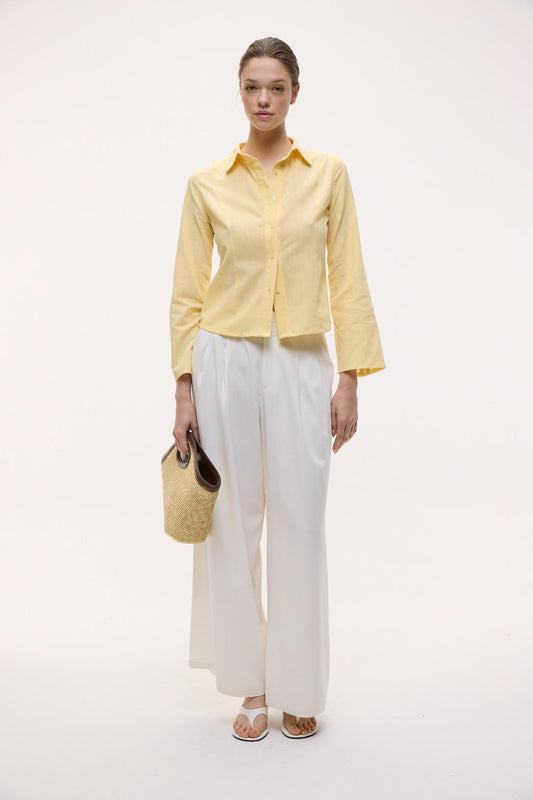 MAKAYLA Damen Leinen Regular Fit Hemd