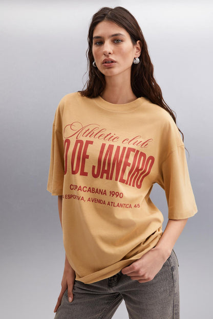 MALIKA Bio-Baumwolle City Print Tee