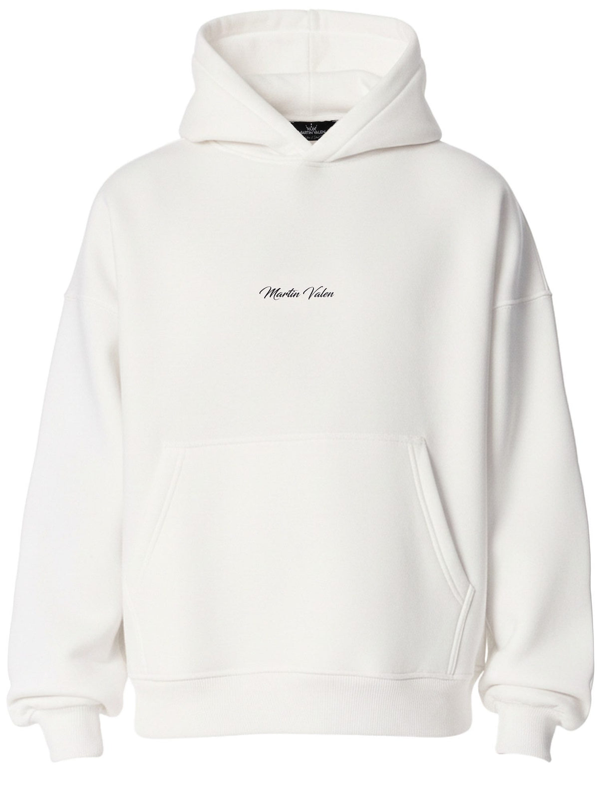 Schimmernder 3D-bestickter Kapuzen-Weißer Pullover von Mandala Plastik