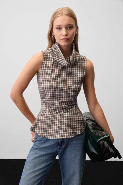MANONETTE Damen Bluse mit Rüschensaum