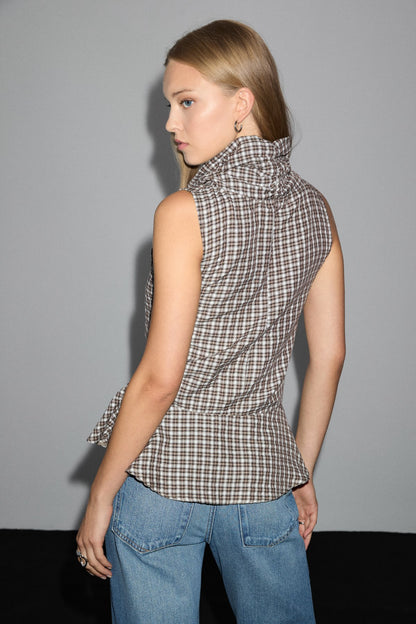 MANONETTE Damen Bluse mit Rüschensaum