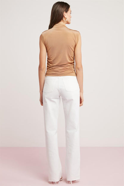MARGOT Damen Ärmelloses Drapé-Top