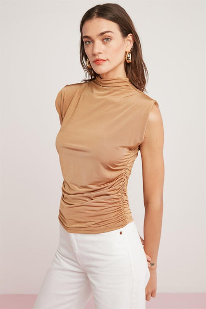 MARGOT Damen Ärmelloses Drapé-Top