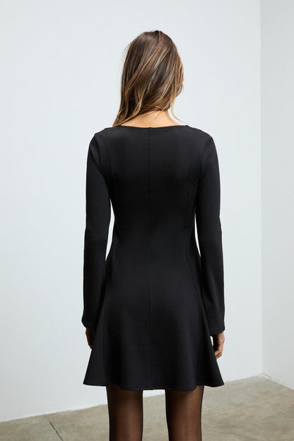 MARIVENA Damen V-Ausschnitt Minikleid