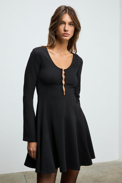 MARIVENA Damen V-Ausschnitt Minikleid