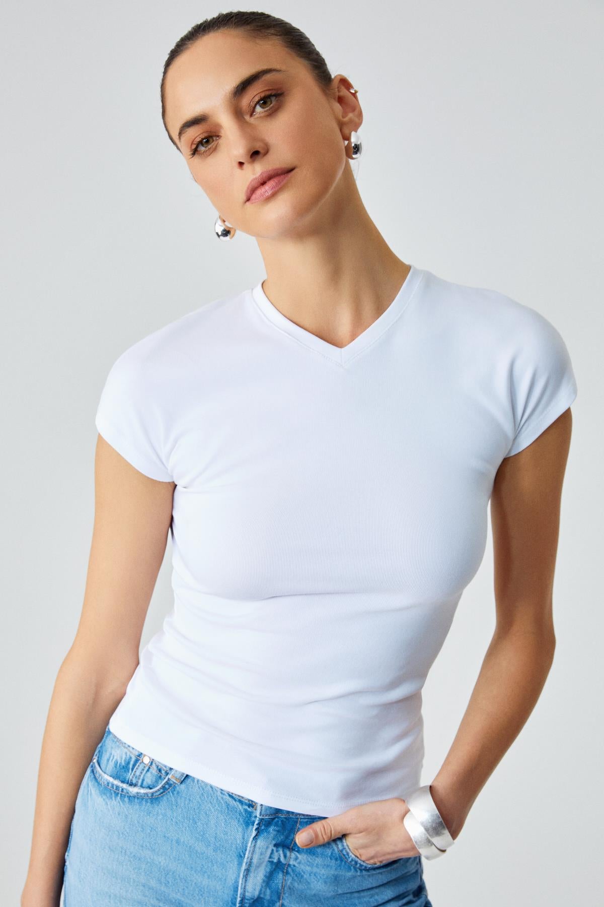 MARTA Damen Slim Rundhals Tee