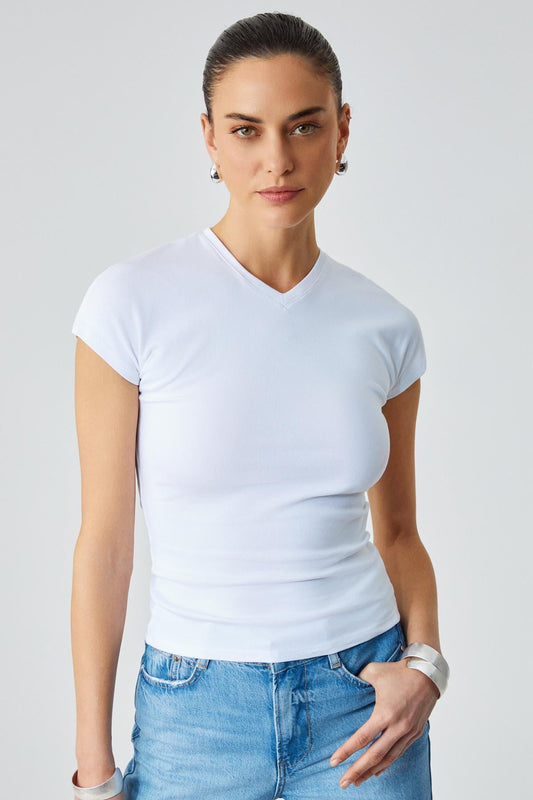MARTA Damen Slim Rundhals Tee
