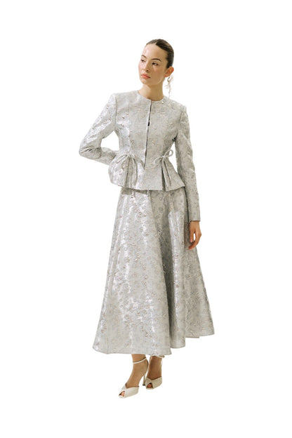 MARY ABENDKLEID JACQUARD-JACKE SCHWARZ