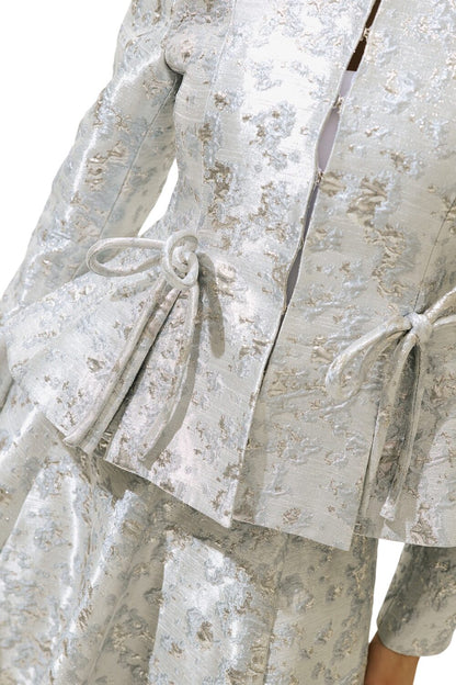 MARY ABENDKLEID JACQUARD-JACKE SCHWARZ