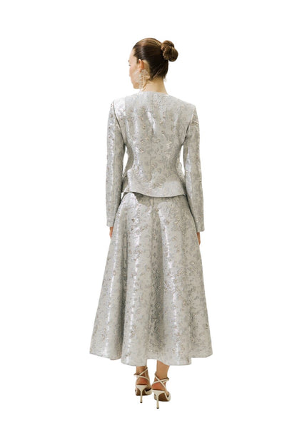 MARY ABENDKLEID JACQUARD-JACKE SCHWARZ