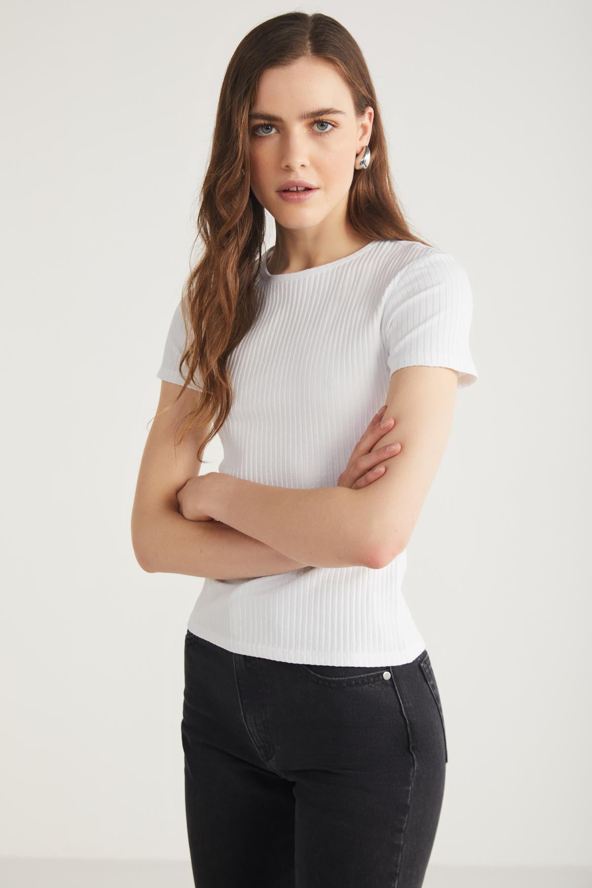 ETHIQUET MAUDE Rippstrick Body Weiß