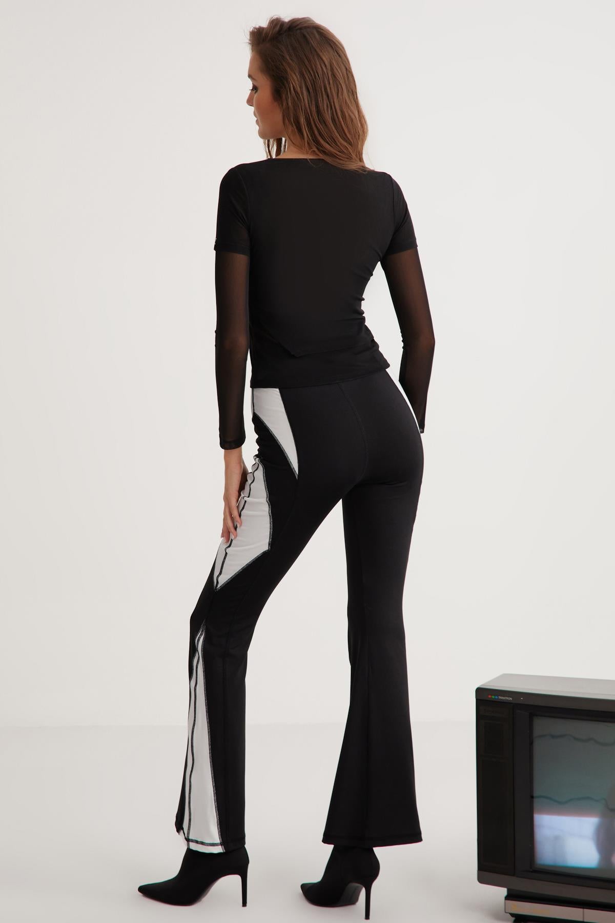 MAURICE Damen Mesh Asymmetrische Bluse