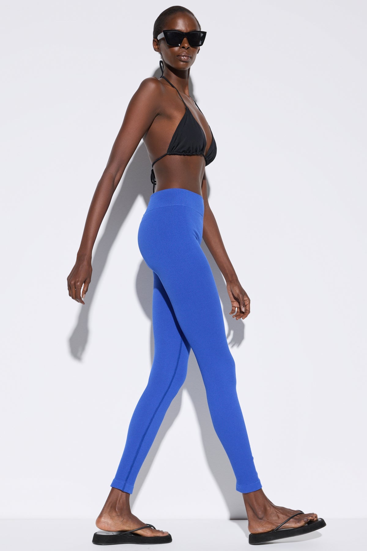 Nahtlose Leggings aus Rippstrick