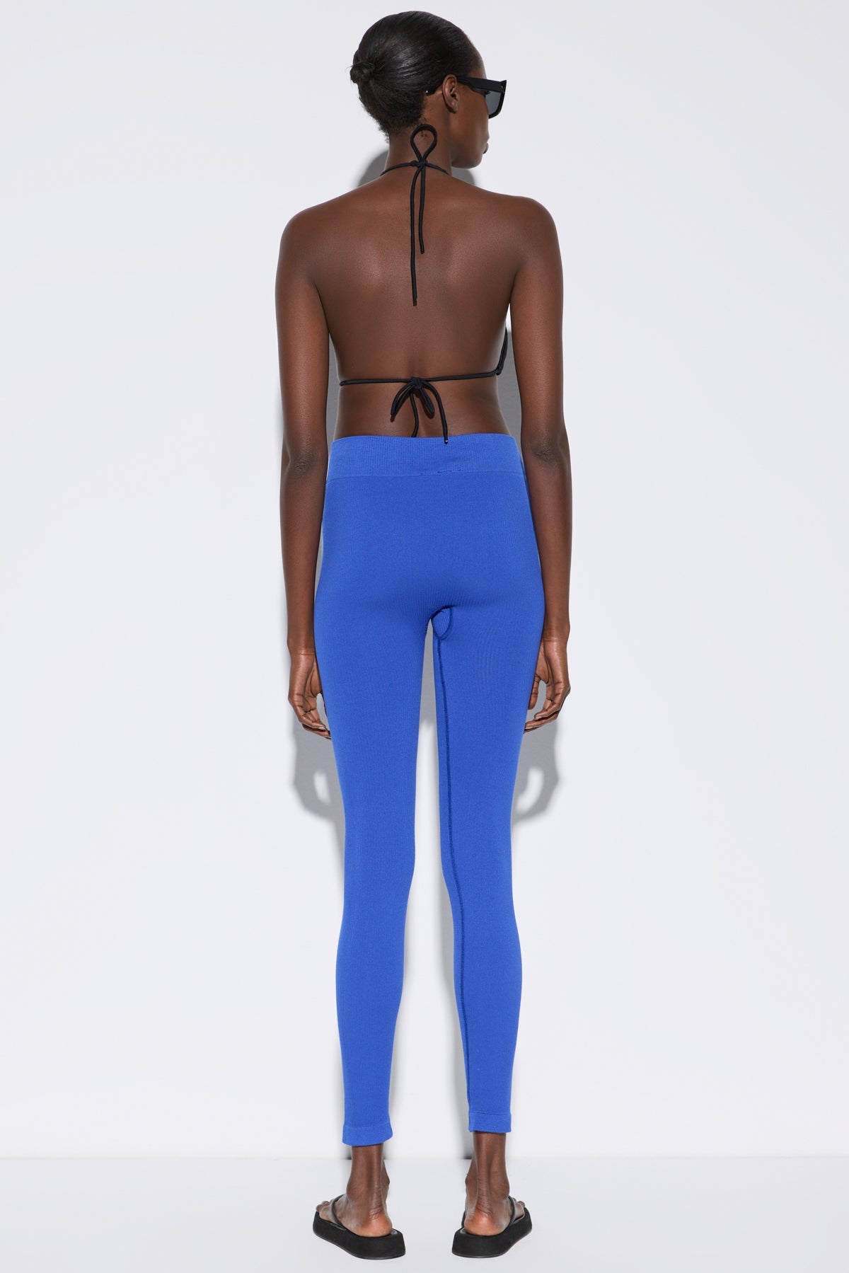Nahtlose Leggings aus Rippstrick