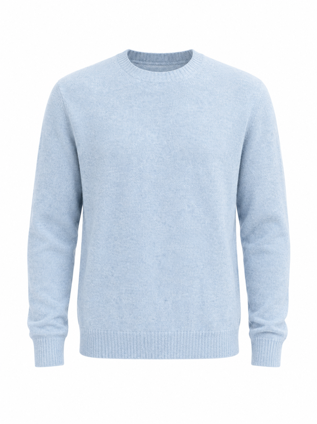 Blaues Strick-Sweatshirt