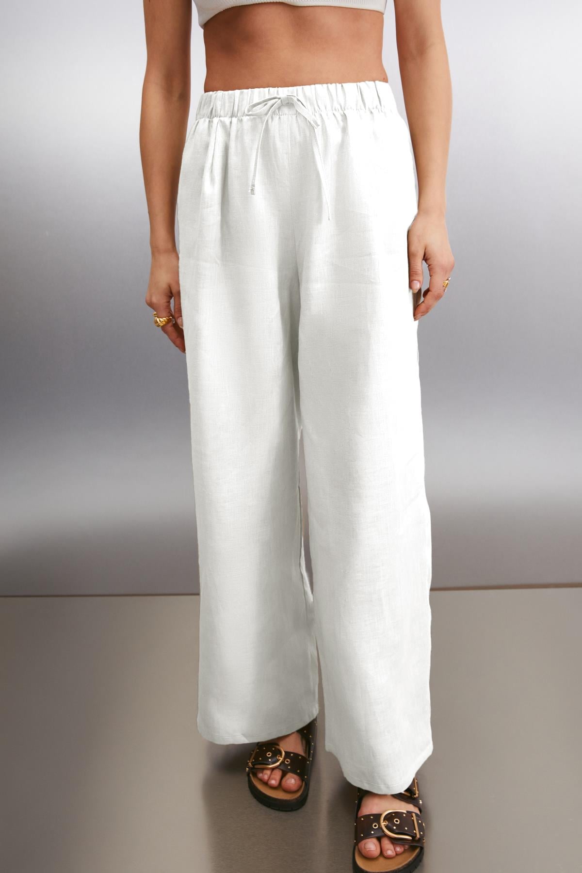 MELANTHA Damen Leinenhose
