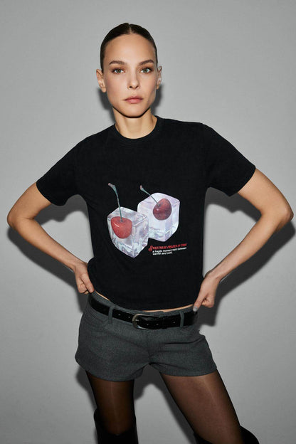 MELUNAE Damen Print-Shirt