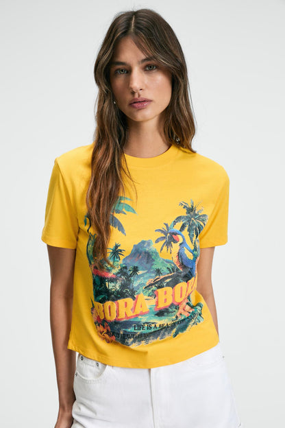 MELVESSA Damen Baumwoll-T-Shirt