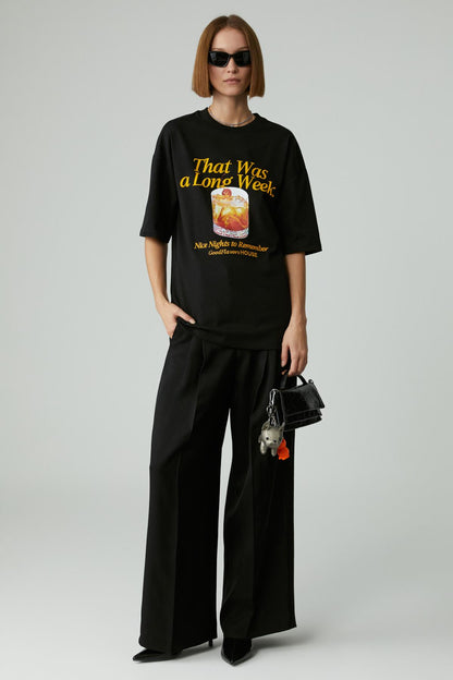 MERCEDITAS Damen Rundhals-Shirt