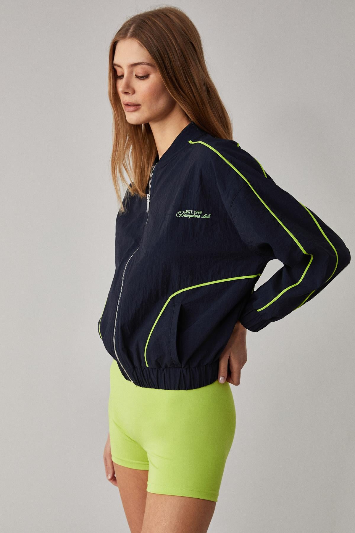 ETHIQUET MERLYAN Damen Oversized Jacke Marineblau
