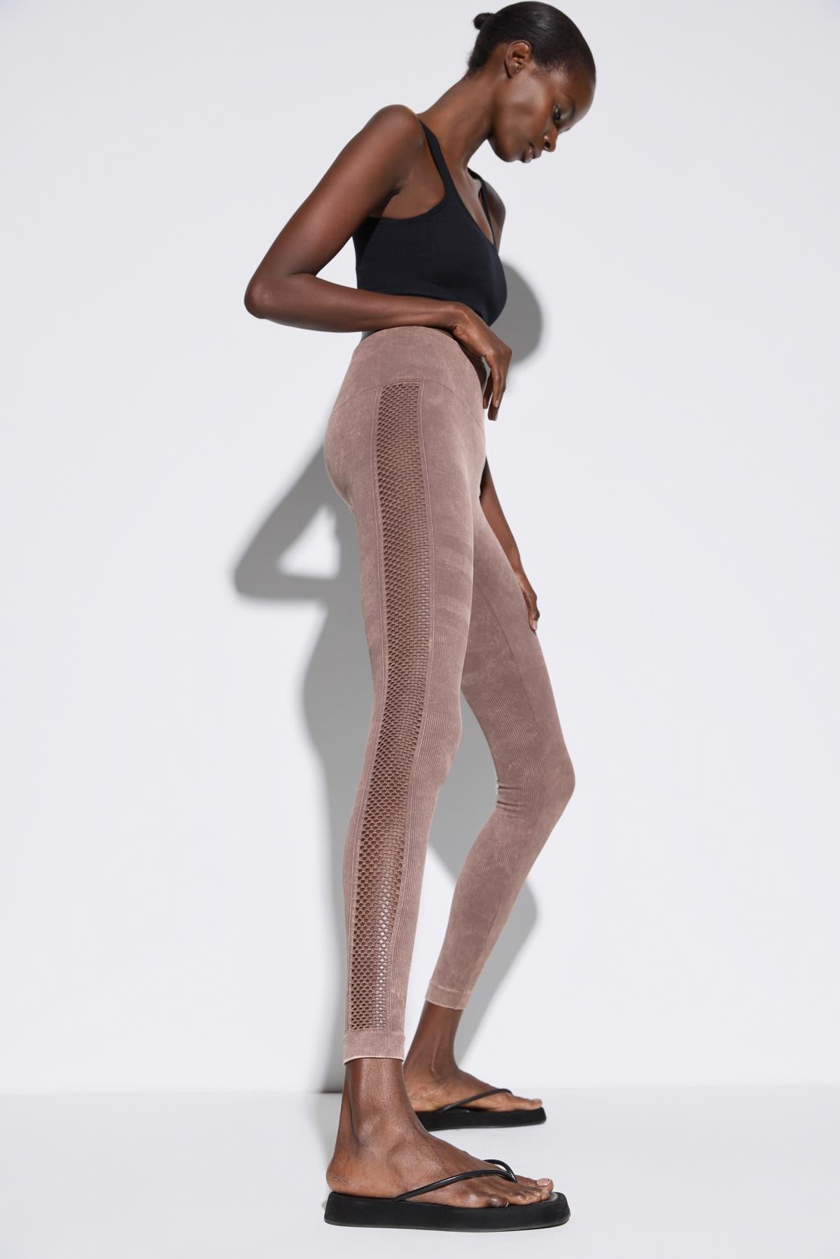 Nahtlose Leggings mit hohem Bund
