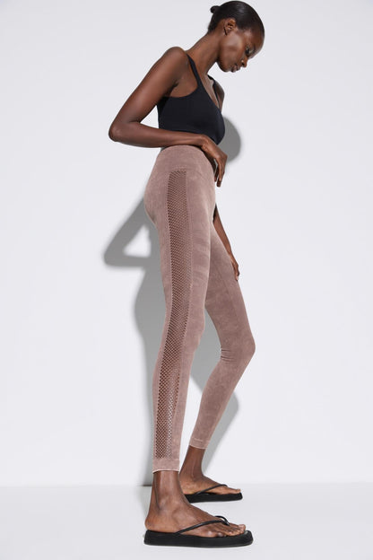 Nahtlose Leggings mit hohem Bund
