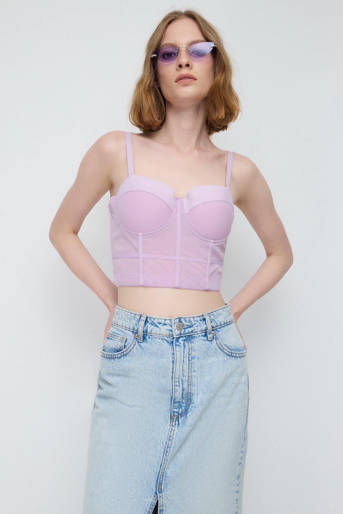 Bustier mit dünnen Trägern