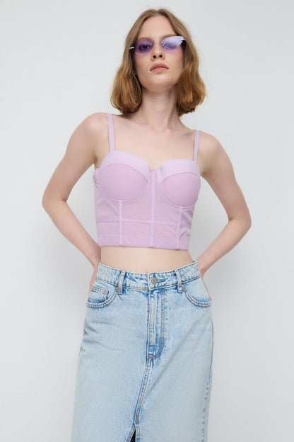 Bustier mit dünnen Trägern