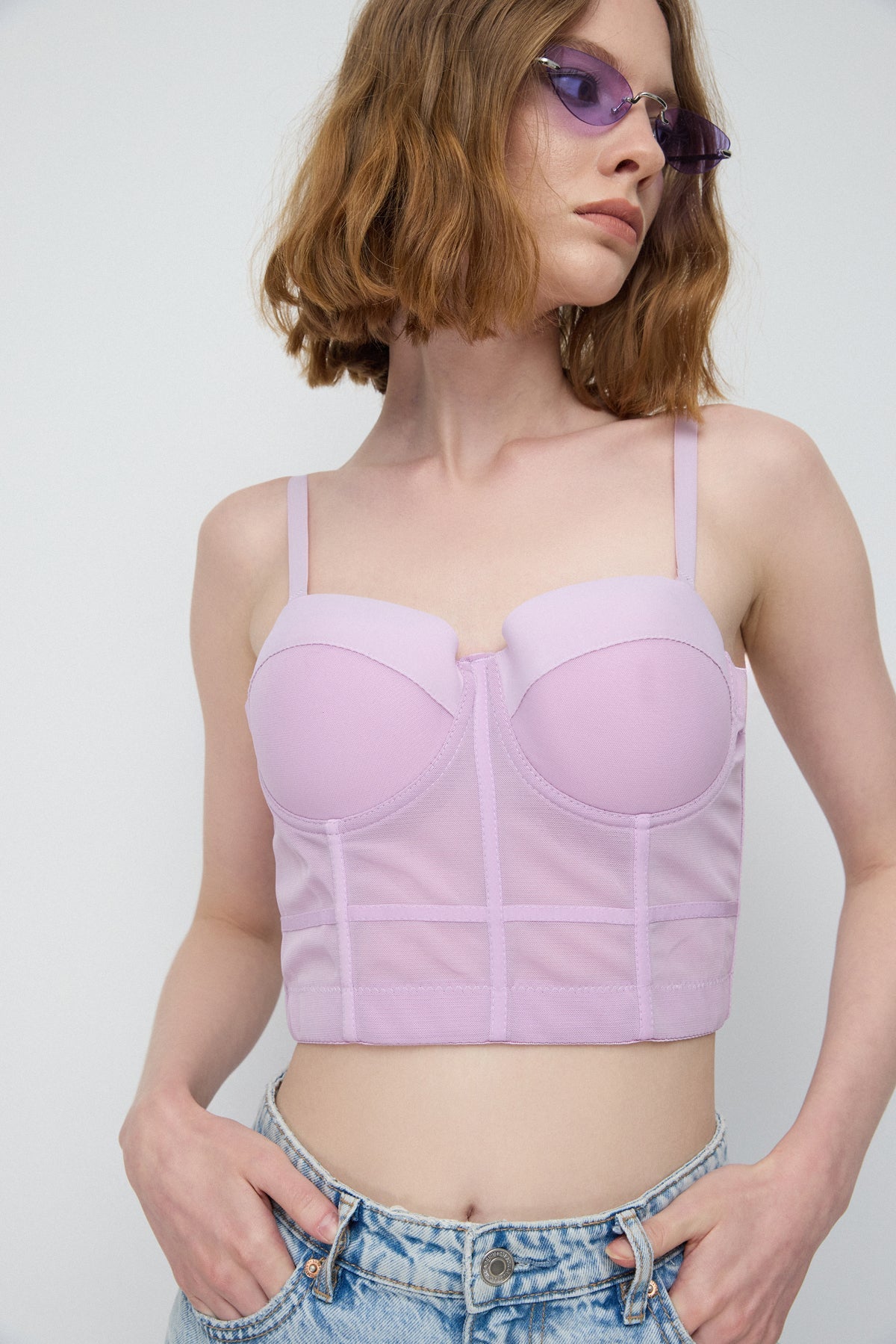 Bustier mit dünnen Trägern