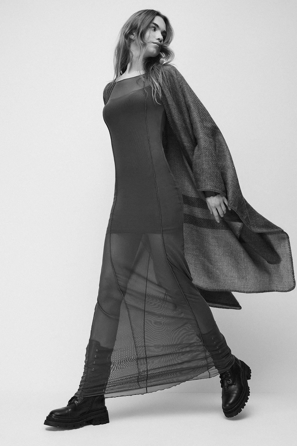 Langes Tüllkleid