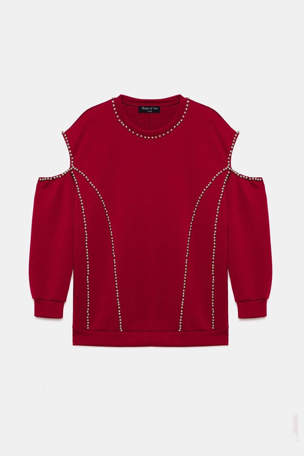 Perlenbesetztes Sweatshirt