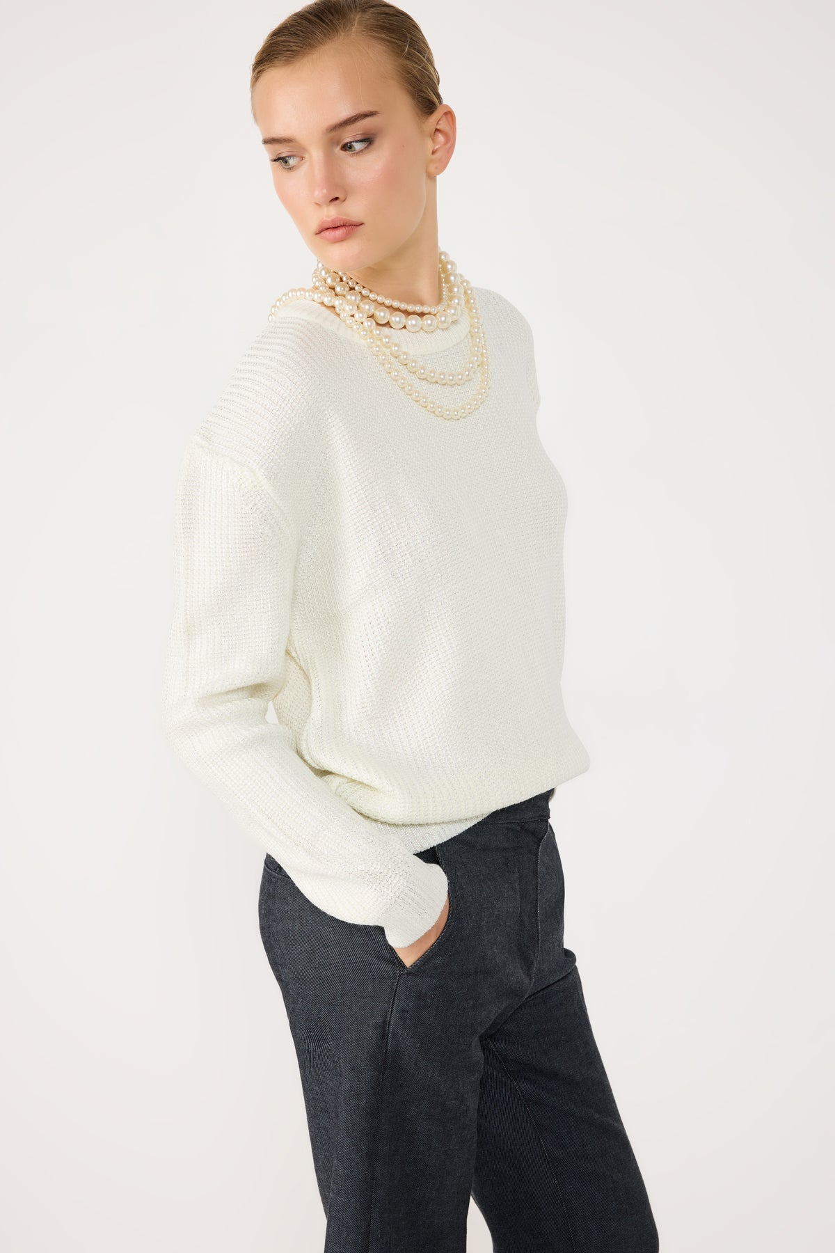 Strickpullover in lockerer Passform