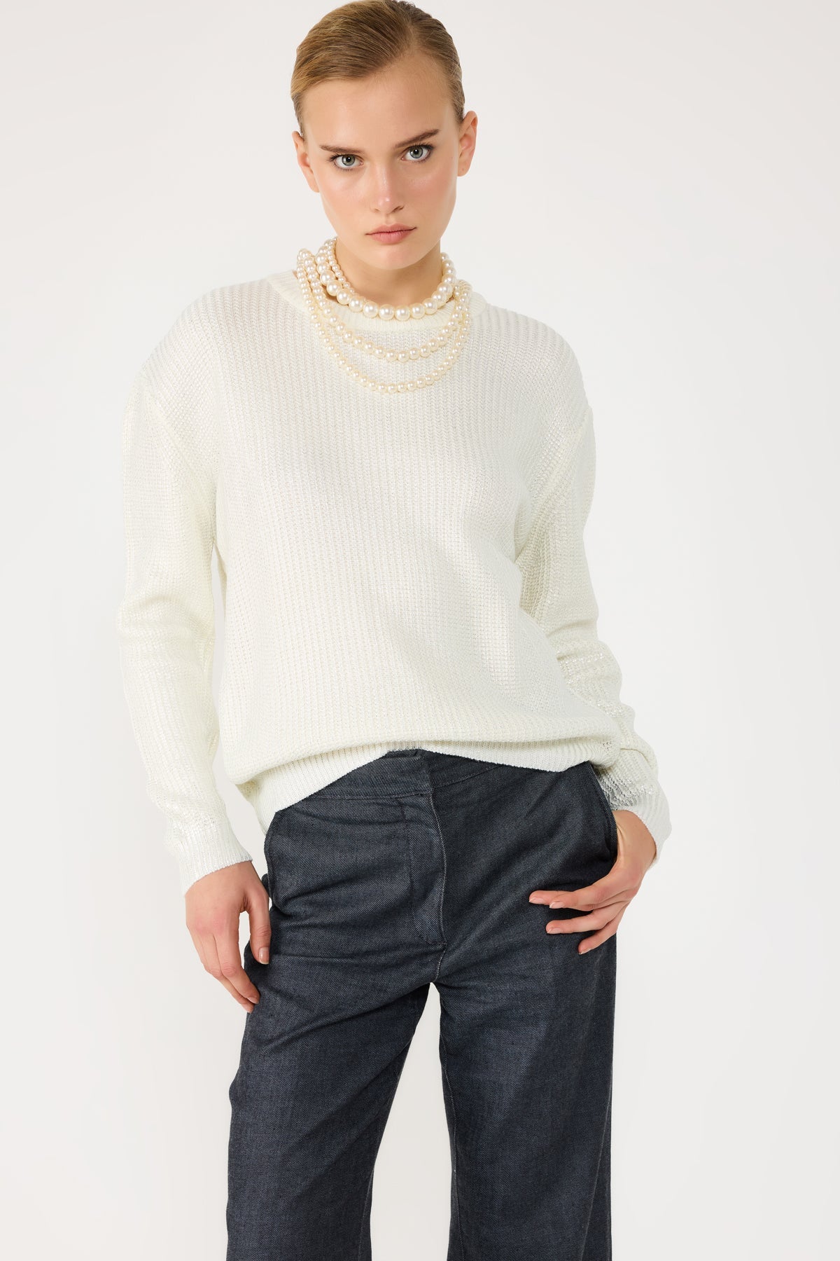 Strickpullover in lockerer Passform